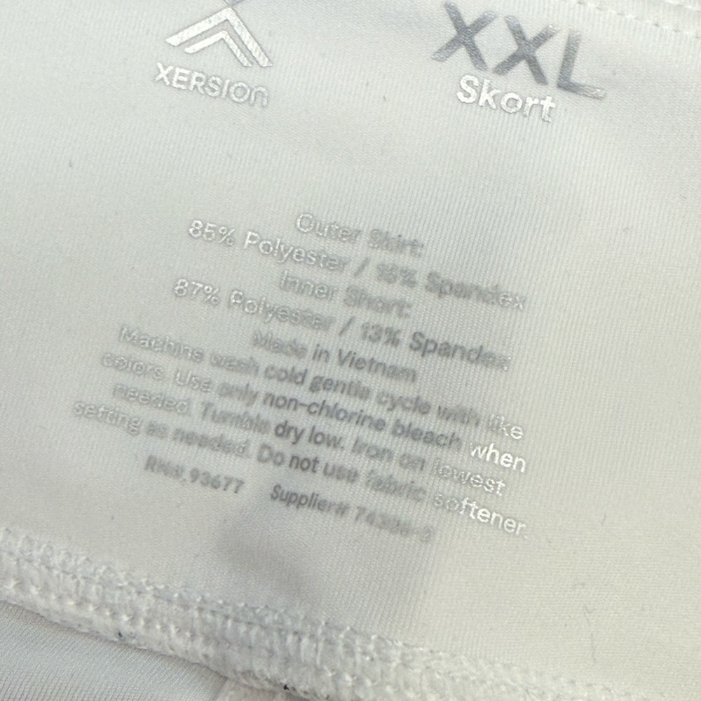 Xersion White Skort white Xersion athletic skort with a geometric pattern. Xxl - Picture 8 of 8